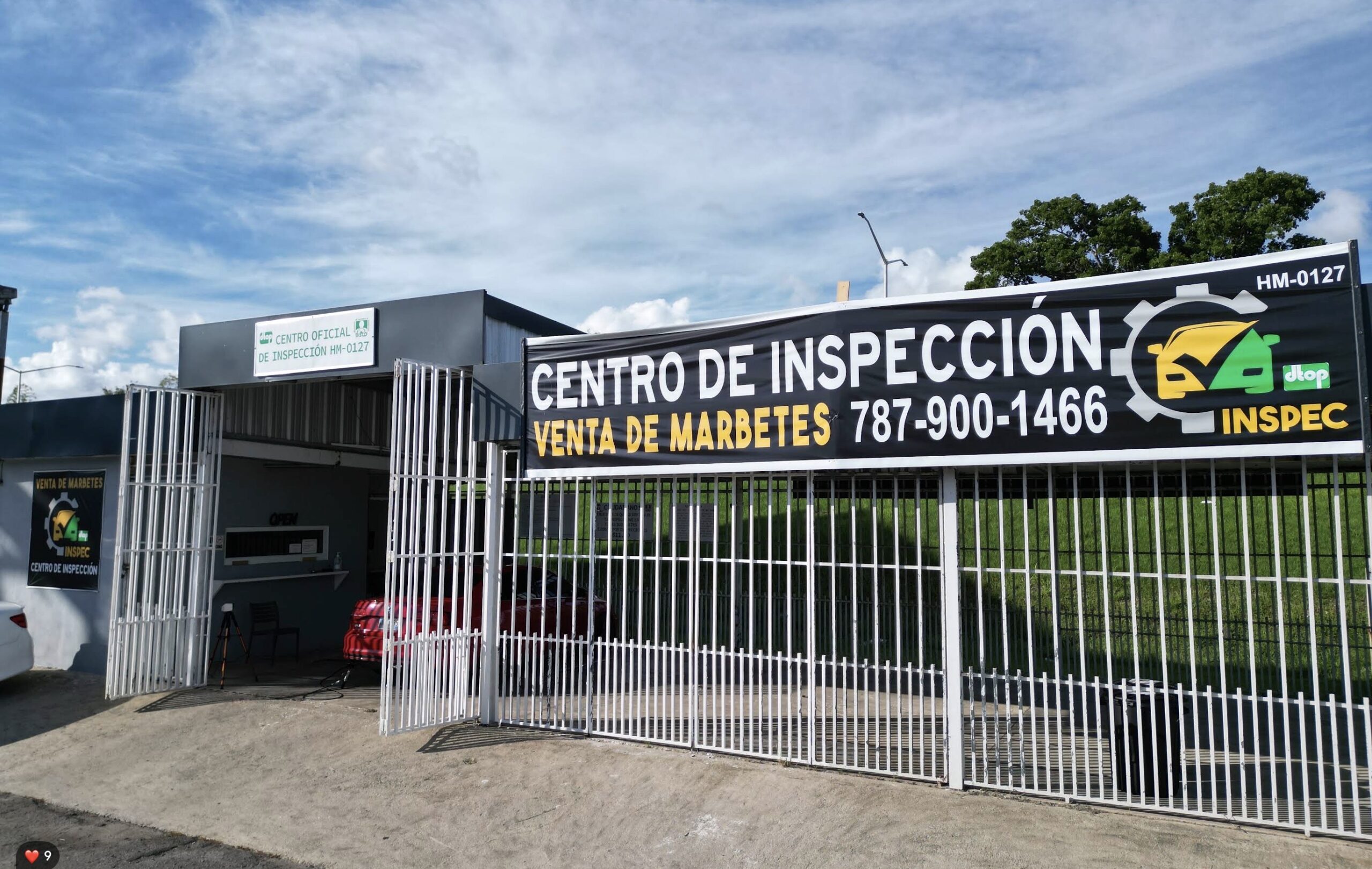 Frente del Centro de Inspección HM127 en Las Piedras, Puerto Rico